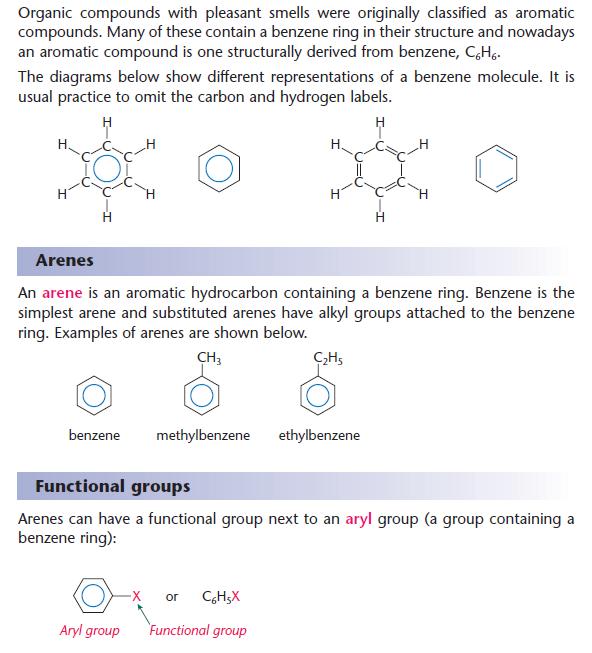 Aromatic organic compounds Chemistry ALevel Revison